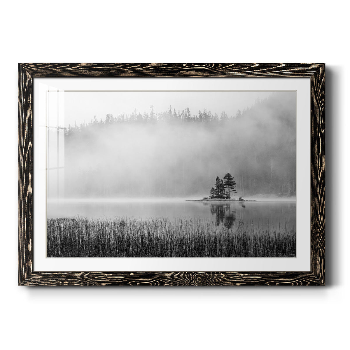 Island Fog - Barnwood Framed Art Print