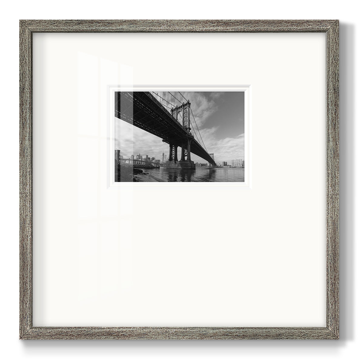 Manhattan Bridge Premium Framed Print Double Matboard