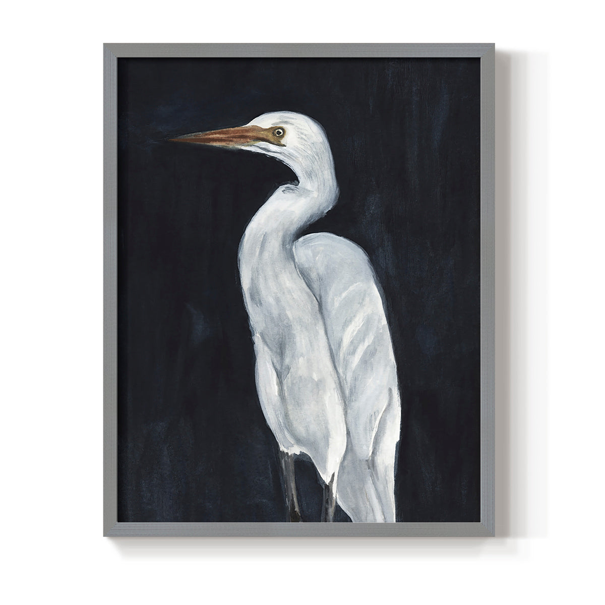 Calm Great Egret I - Restickable Framed Art Print