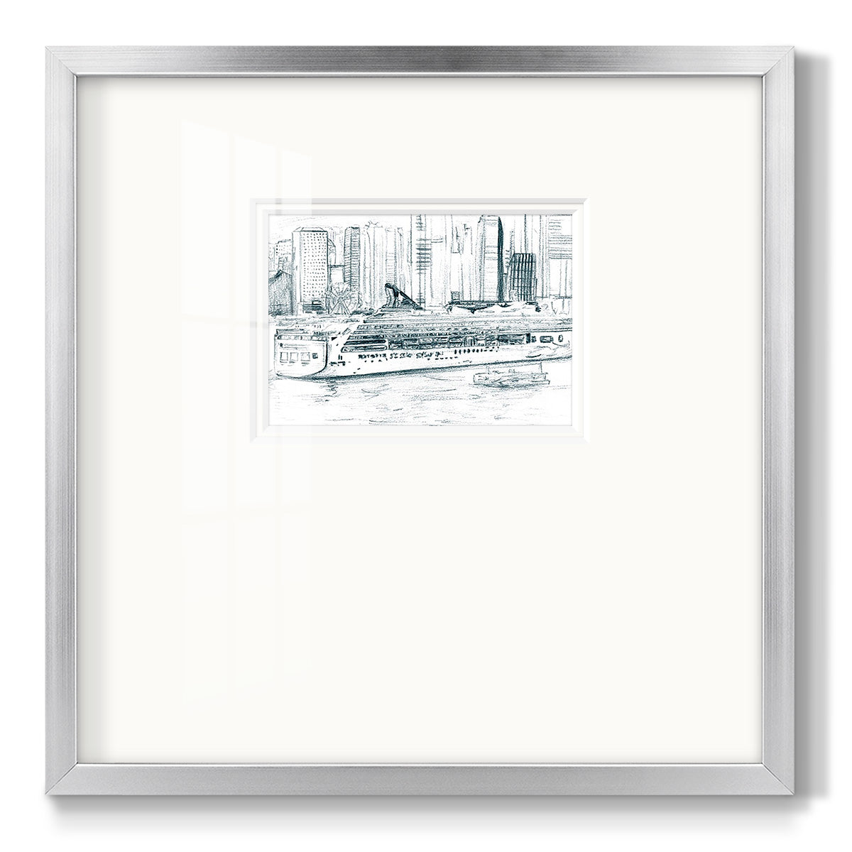 Ferryboats II Premium Framed Print Double Matboard