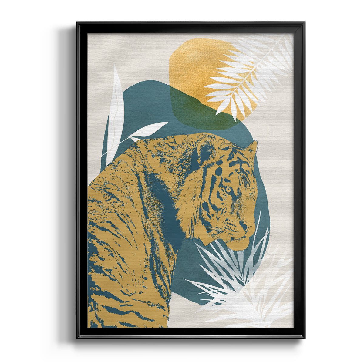 Jungle Cat I - Modern Framed Canvas Print