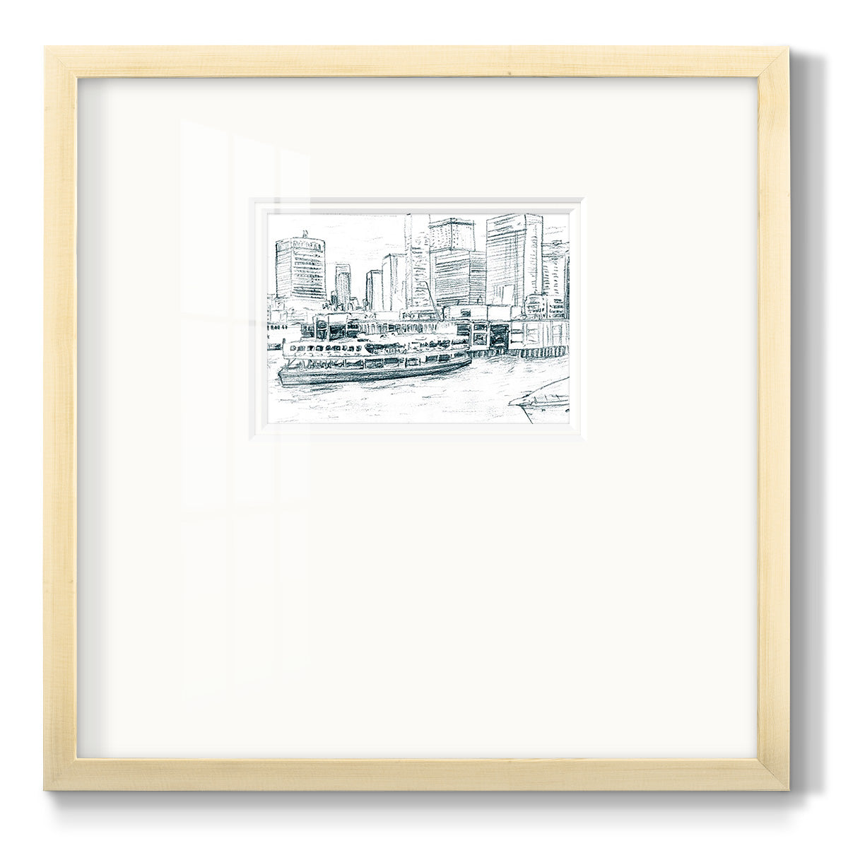 Ferryboats IV - Double Matboard Framed Print