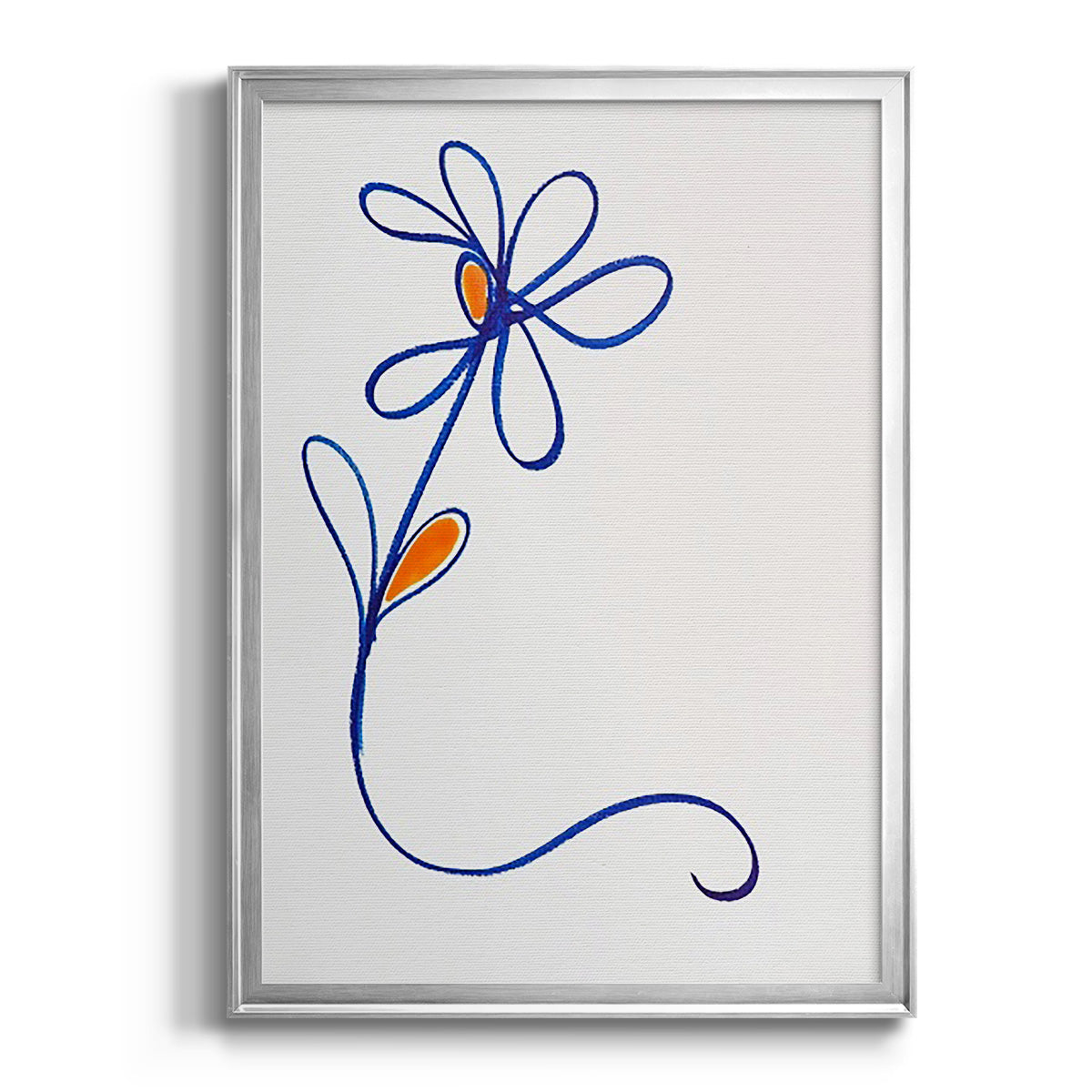 Wobbly Blooms I - Modern Framed Canvas Print