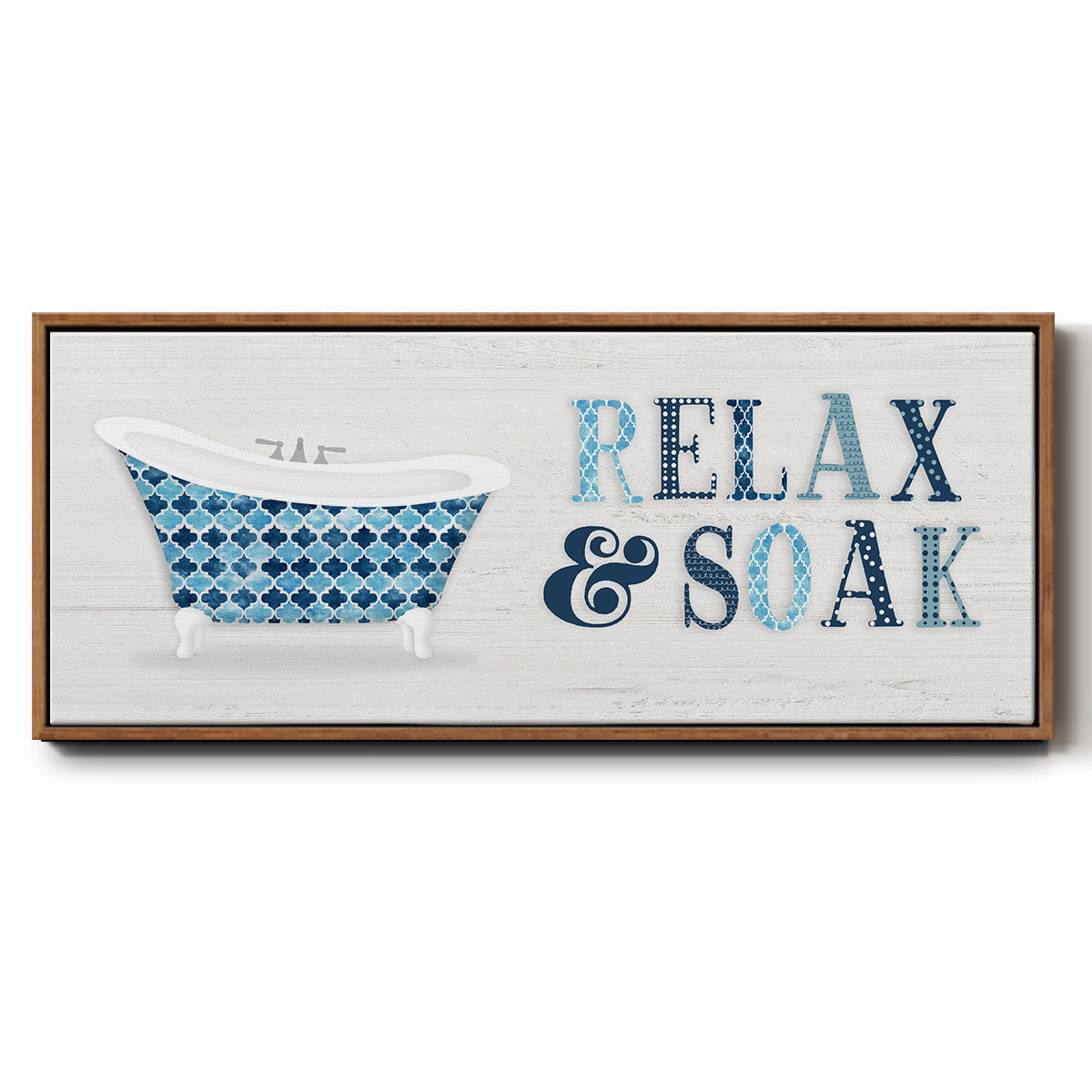 Relax and Soak - Floater Framed Canvas Print