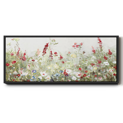 Sweet Spring Meadow - Floater Framed Canvas Print