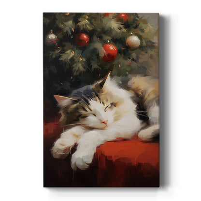 Candlelit Mistletoe Promise - Canvas Art Print