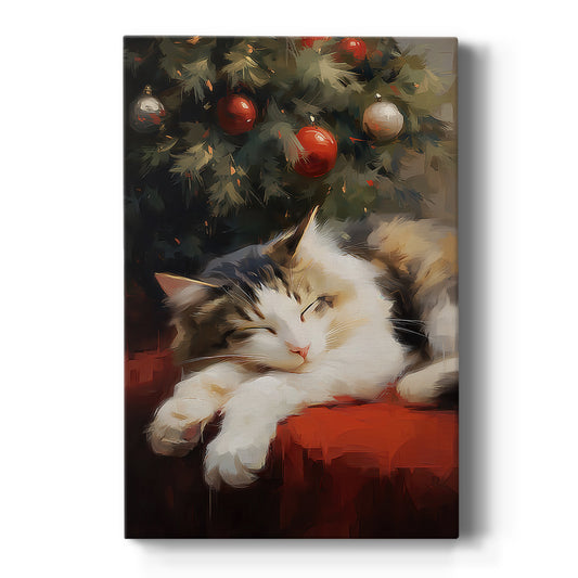 Candlelit Mistletoe Promise - Canvas Art Print