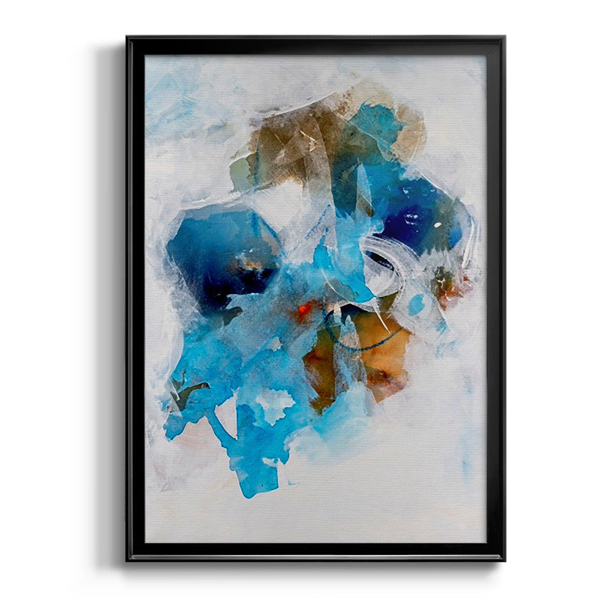 Misty Blue I - Modern Framed Canvas Print