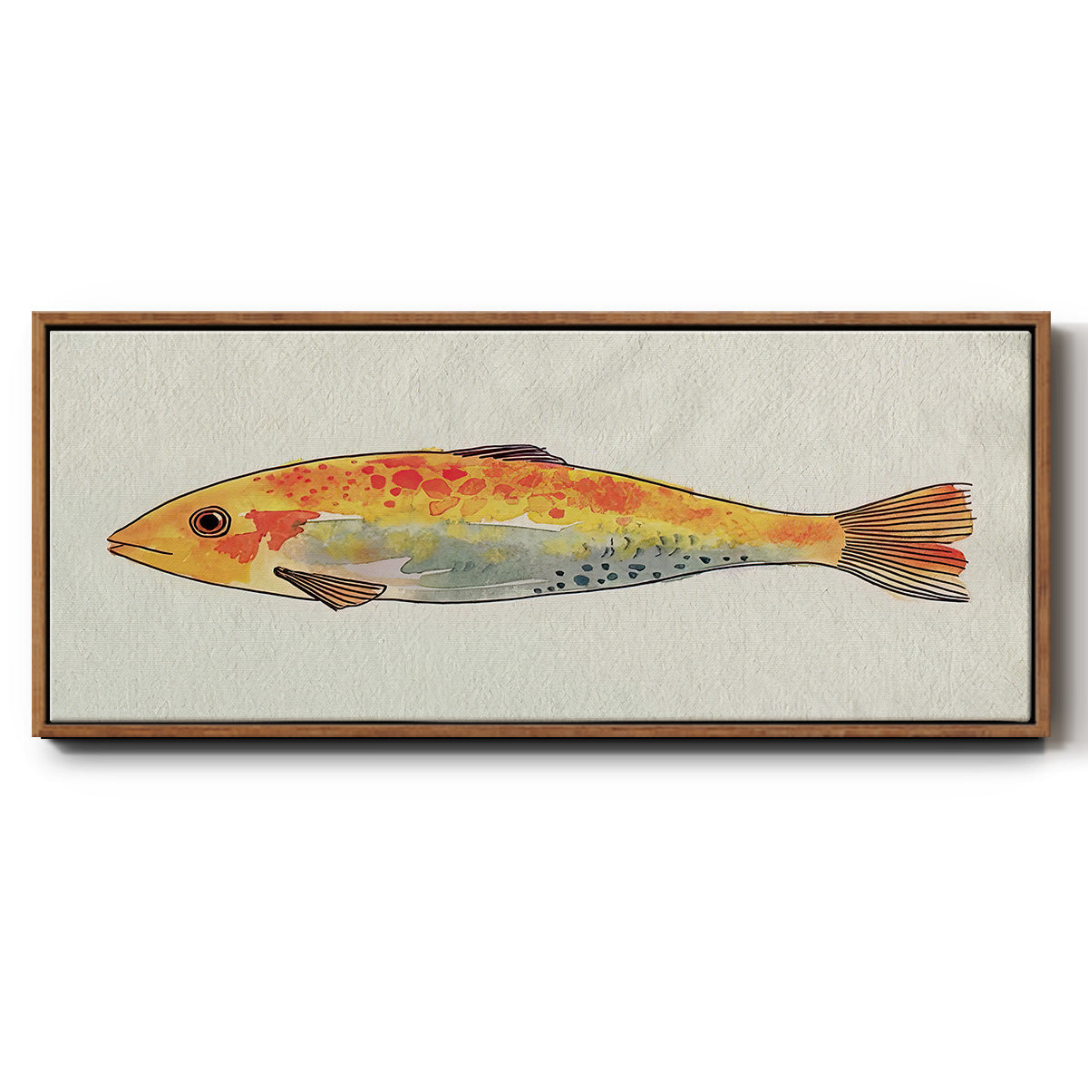 Fanciful Fish II - Floater Framed Canvas Print