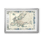 Bordered Map of Europe - Modern Framed Art Print