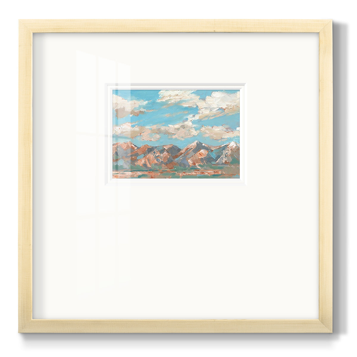 Pastel Western Vista I - Double Matboard Framed Print