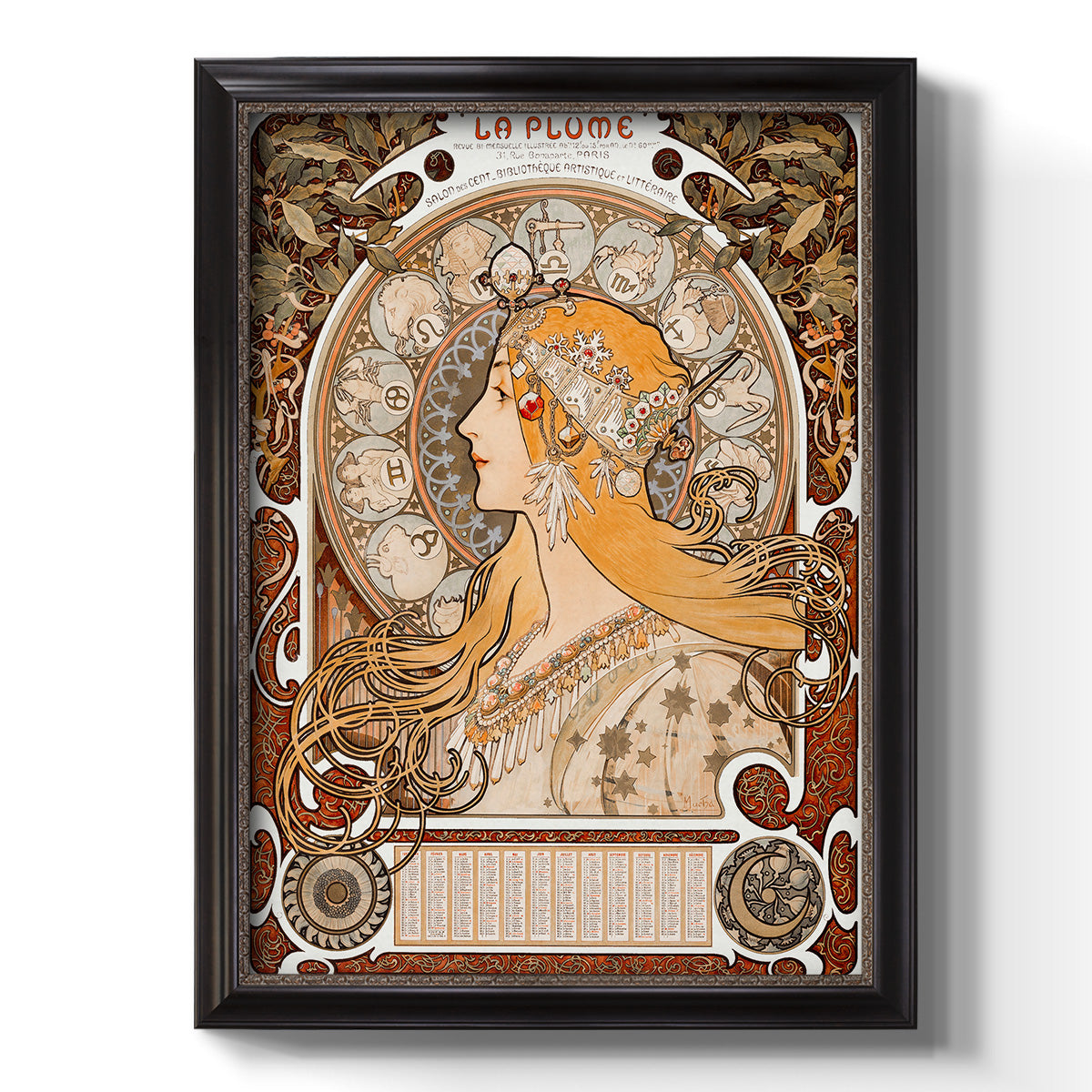 Zodiaque (La Plume) - Ornate Framed Canvas Print