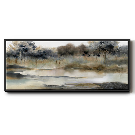 Serene River - Floater Framed Canvas Print