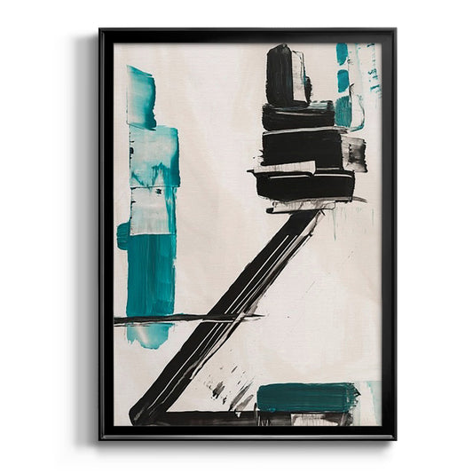 Geometry Notes IV - Modern Framed Canvas Print