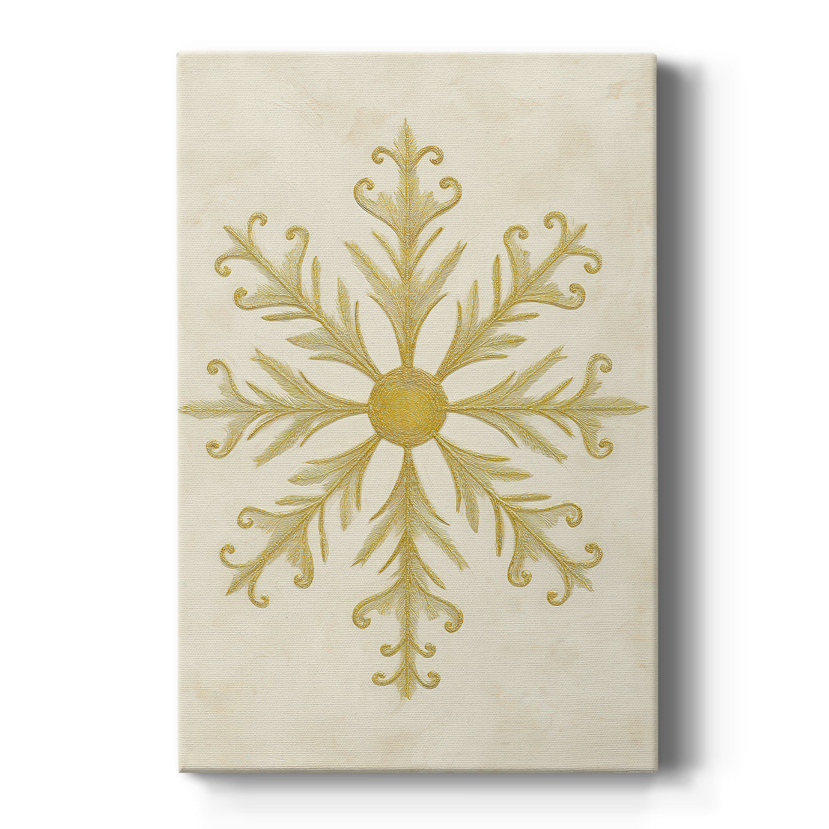 Tinsel-Gold Nativity Green - Canvas Art Print