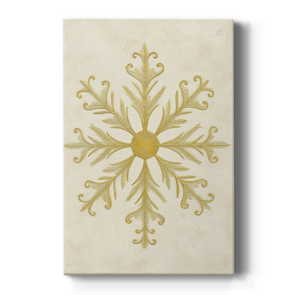 Tinsel-Gold Nativity Green - Canvas Art Print