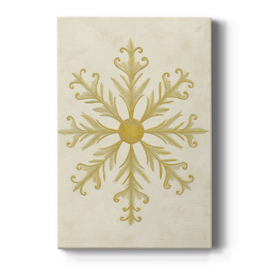 Tinsel-Gold Nativity Green - Canvas Art Print