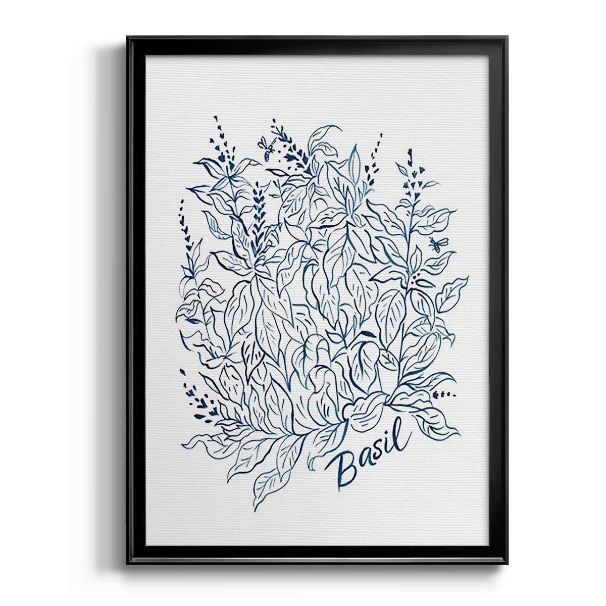 Summer Herb Garden Sketches I - Modern Framed Canvas Print