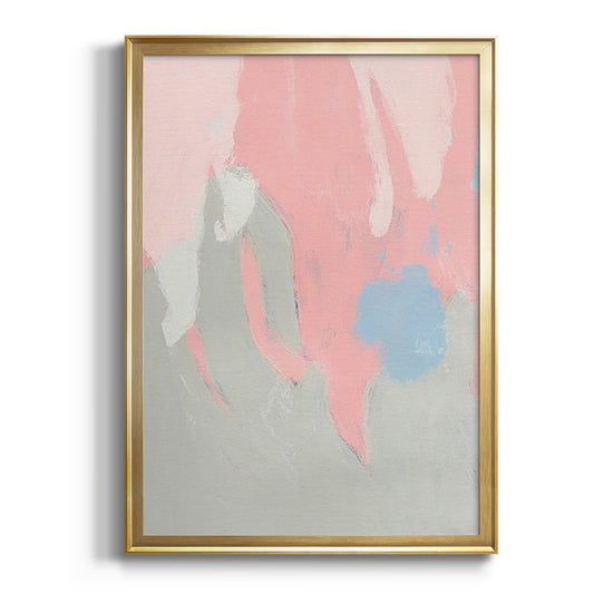 Blushing Abstract I - Modern Framed Canvas Print