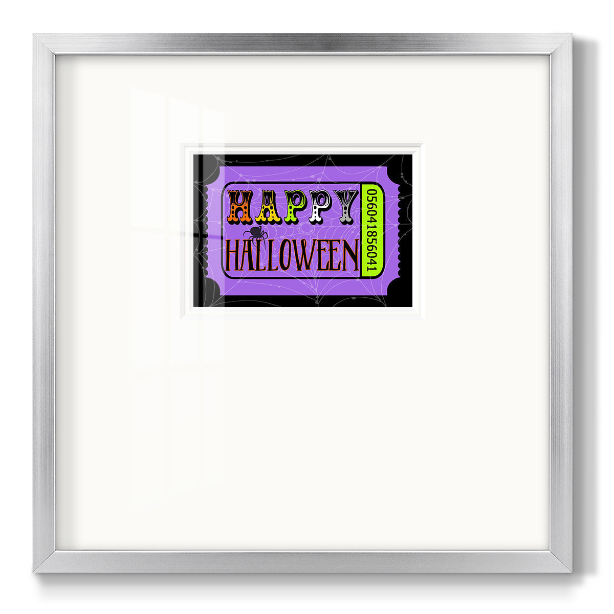 Happy Halloween Ticket Premium Framed Print Double Matboard