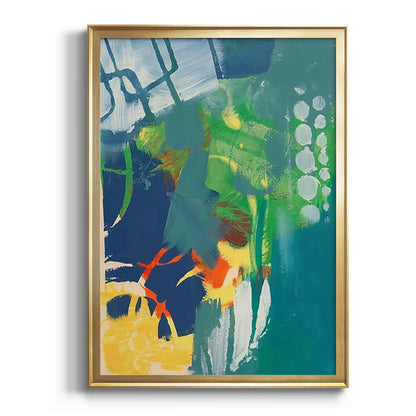 Tropical Graphics III - Modern Framed Canvas Print