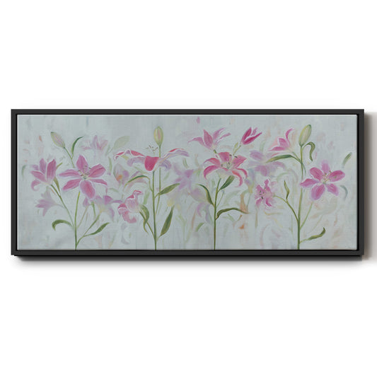 Dancing Pink Trio III - Floater Framed Canvas Print