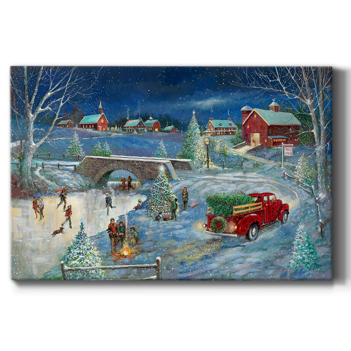 Warm Holiday Memories Premium Gallery Wrapped Canvas - Ready to Hang