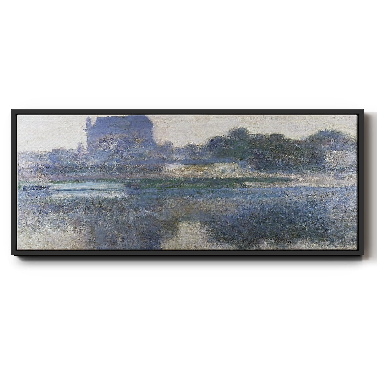 The Church of Vernon in the Mist, 1893 - Floater Framed Canvas Print