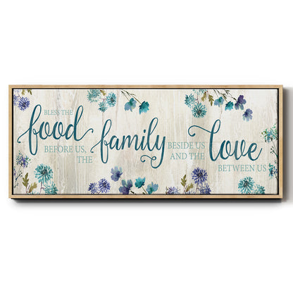 Food Family Love - Floater Framed Canvas Print