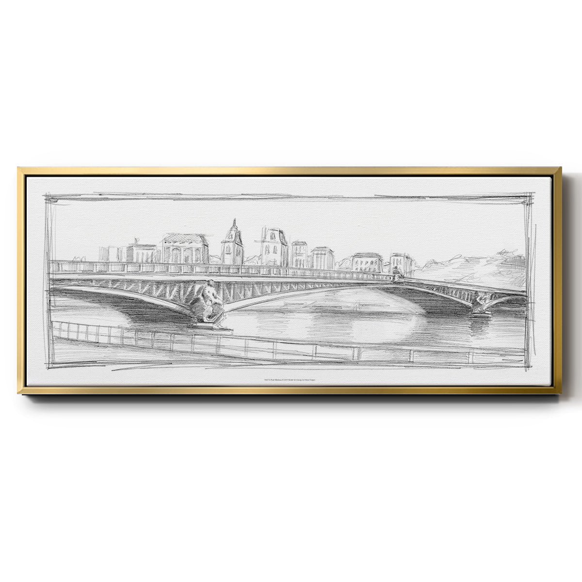 Pont Mirabeau - Floater Framed Canvas Print