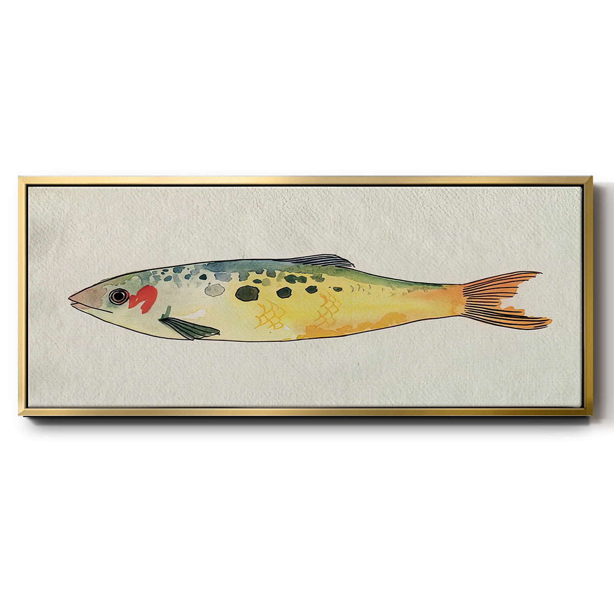 Fanciful Fish I - Floater Framed Canvas Print