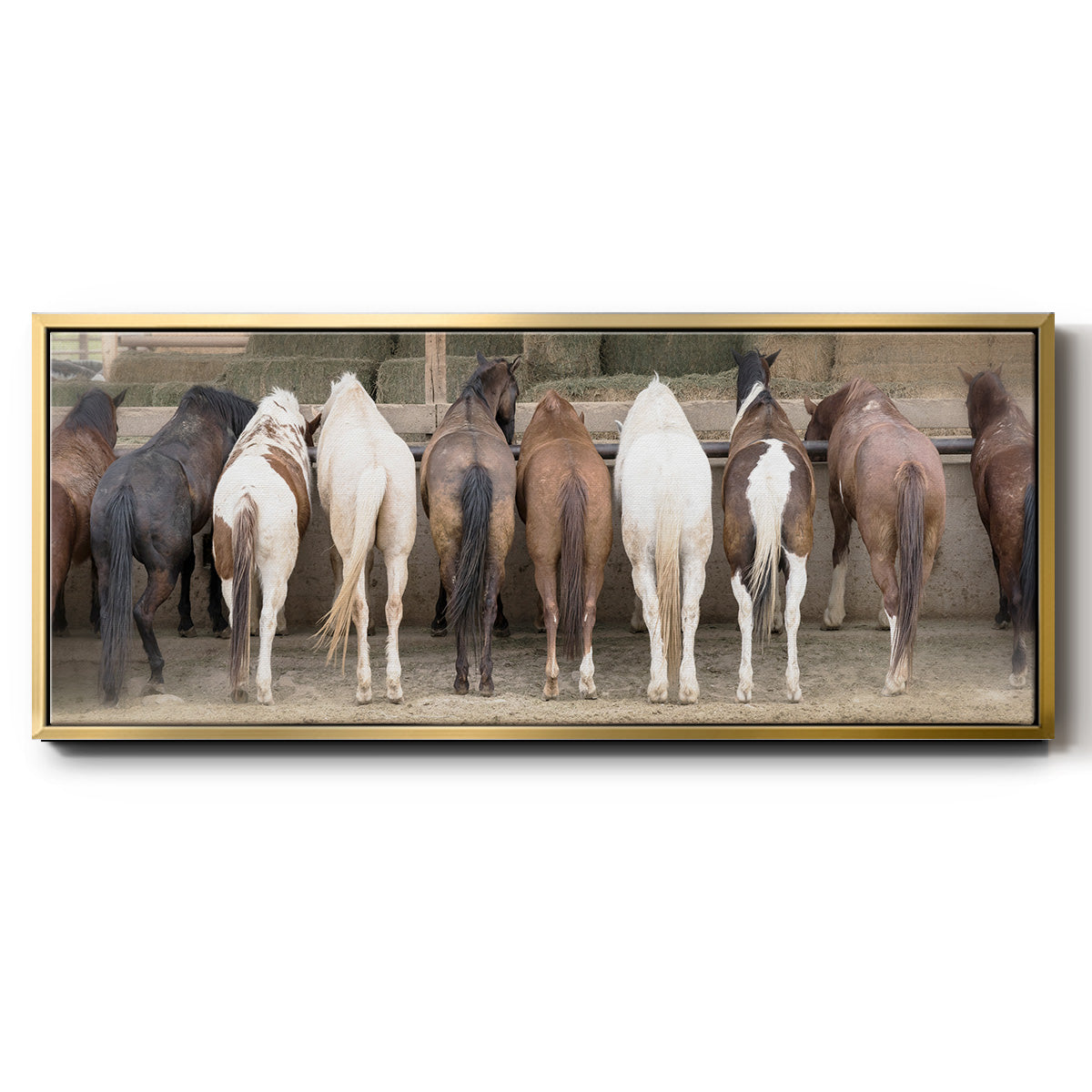 Haystack Happy - Floater Framed Canvas Print