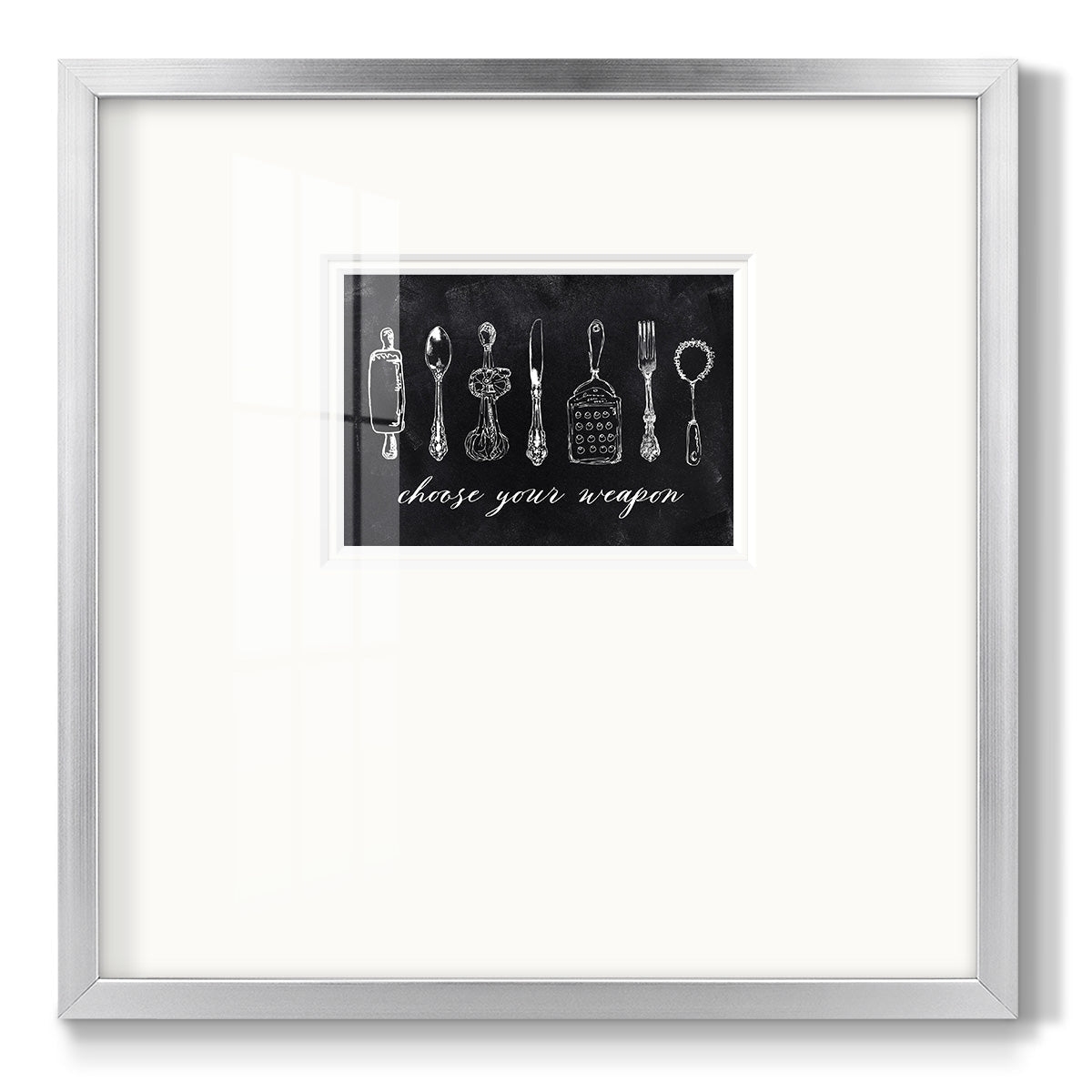 Choose Your Weapon - Double Matboard Framed Print