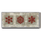Burlap Music Snowflakes - Floater Framed Canvas Print