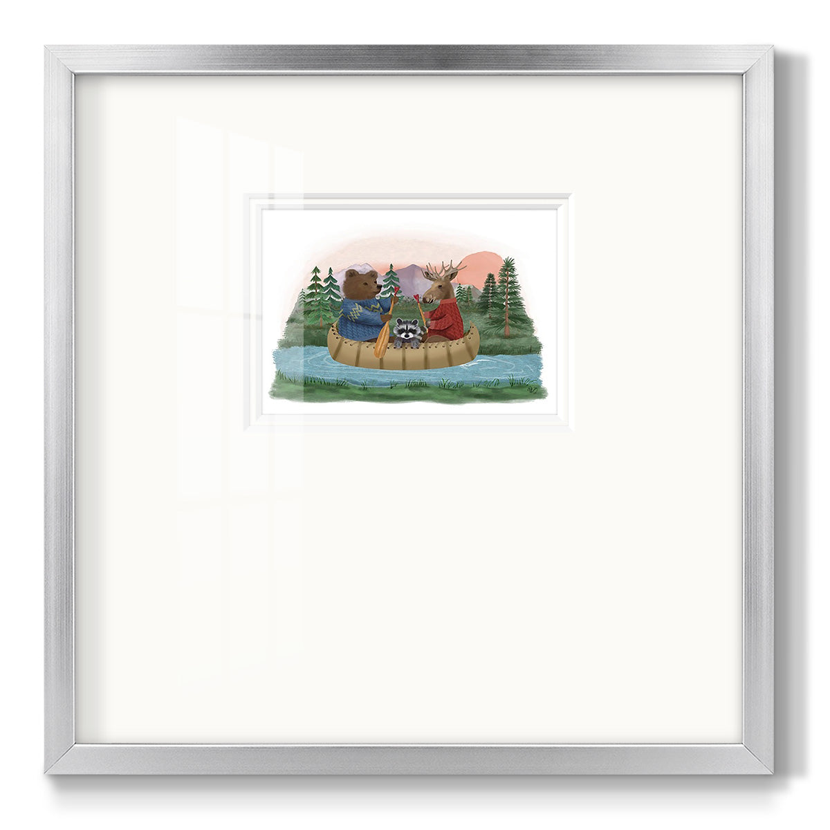 River Trip - Double Matboard Framed Print