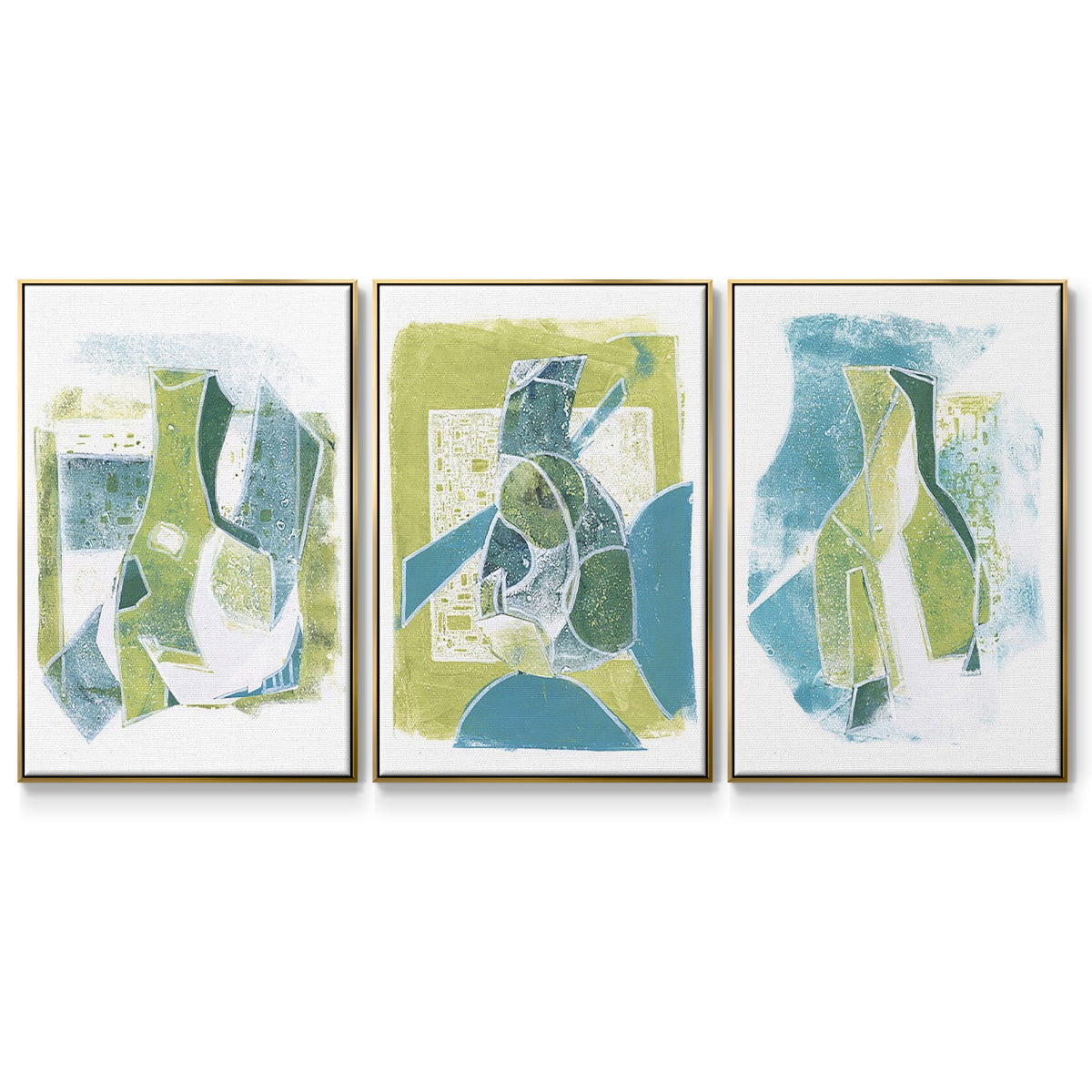 Jubilee Jugs III - Framed Premium Gallery Wrapped Canvas L Frame 3 Piece Set - Ready to Hang