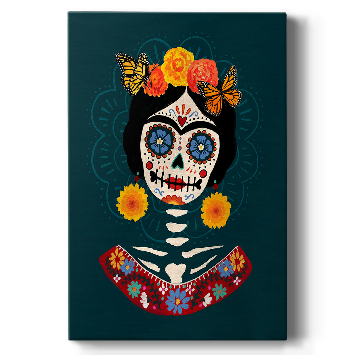 Bright Day of the Dead I Premium Gallery Wrapped Canvas - Ready to Hang