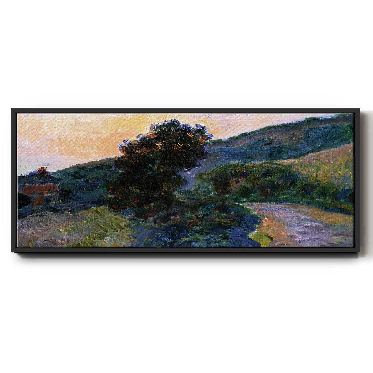 Sunset at Giverny, 1886 - Floater Framed Canvas Print