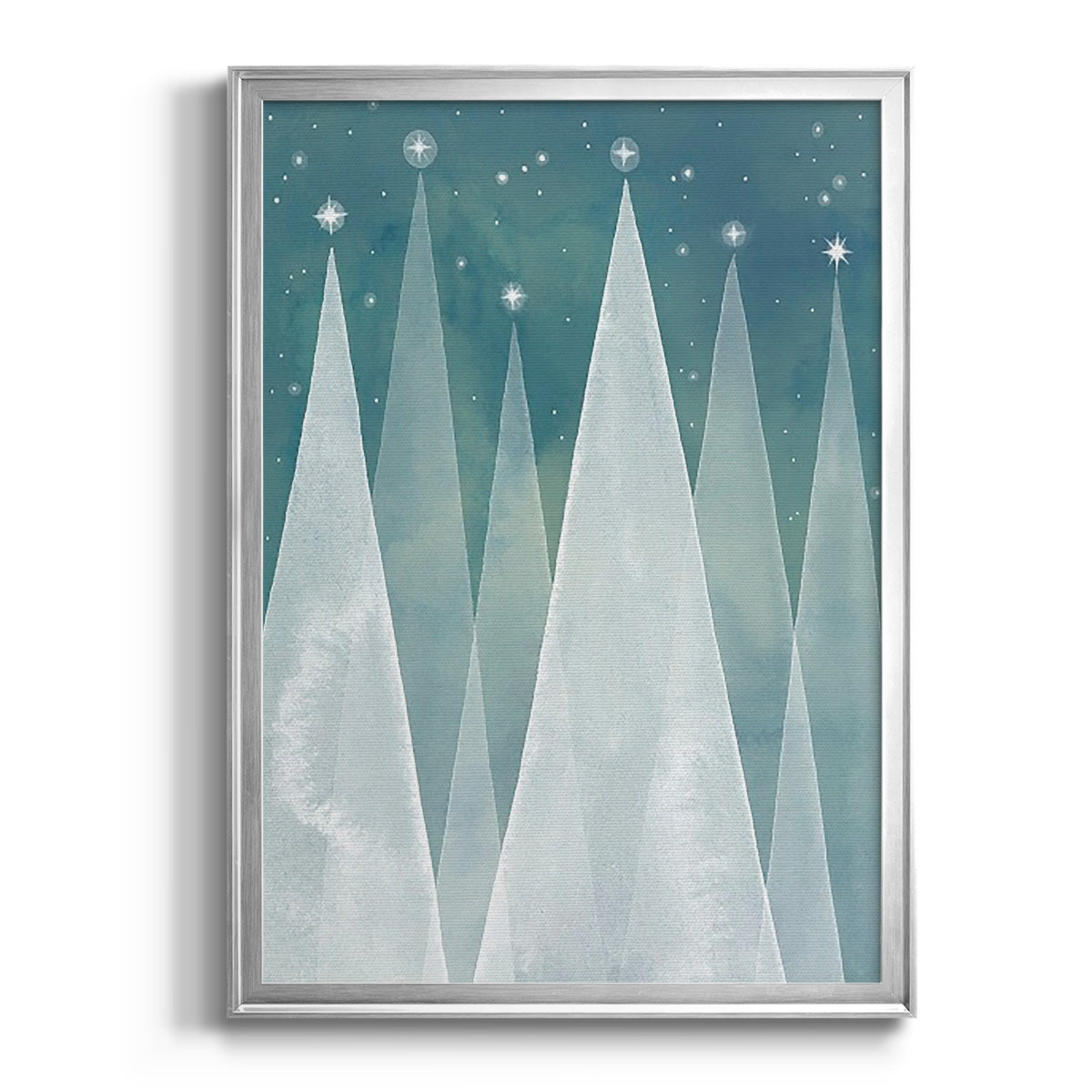 Mod Evergreens I - Modern Framed Canvas Print