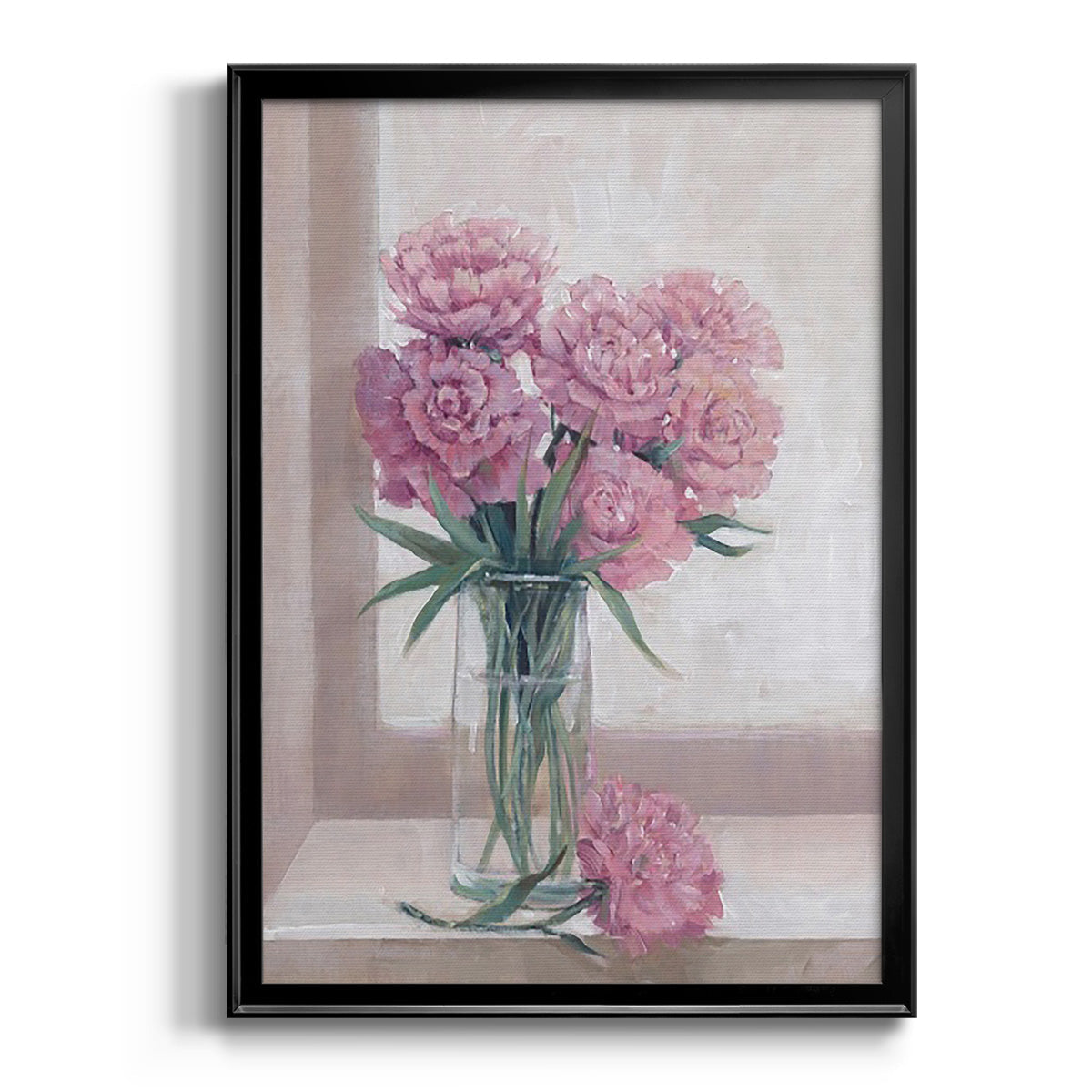 Windowsill Floral II - Modern Framed Canvas Print