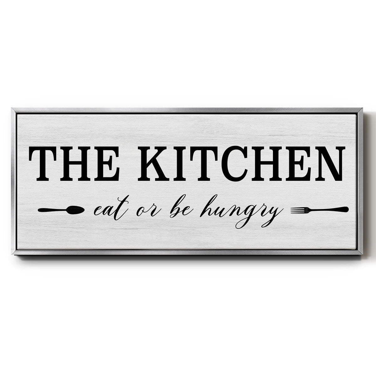 Eat Or Be Hungry - Floater Framed Canvas Print