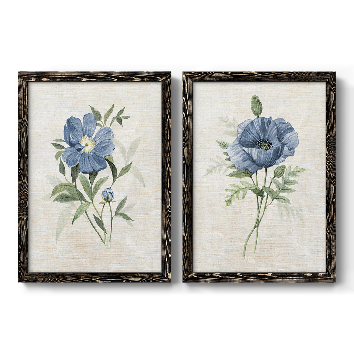 Farmhouse Periwinkle III - Premium Framed Canvas 2 Piece Set - Ready to Hang