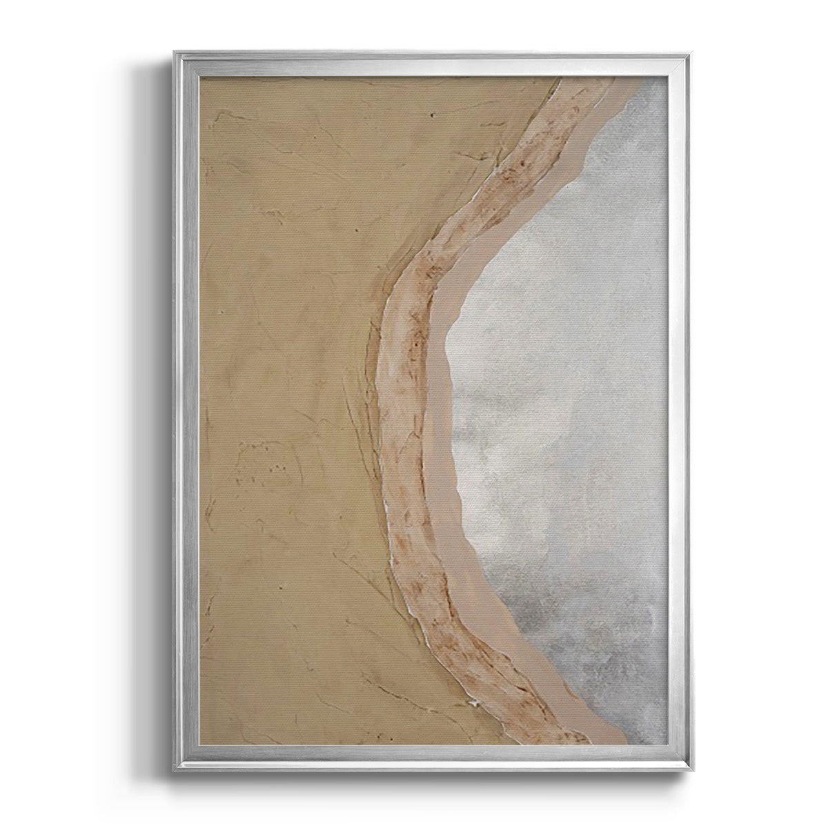 Silver Lake III - Modern Framed Canvas Print