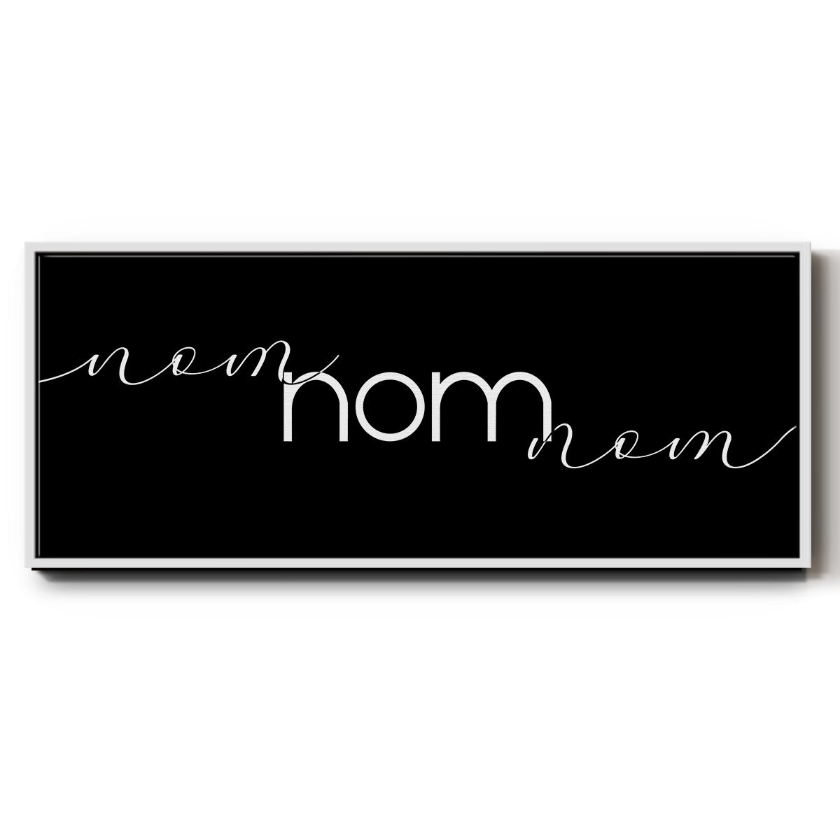 Nom Nom Nom - Floater Framed Canvas Print