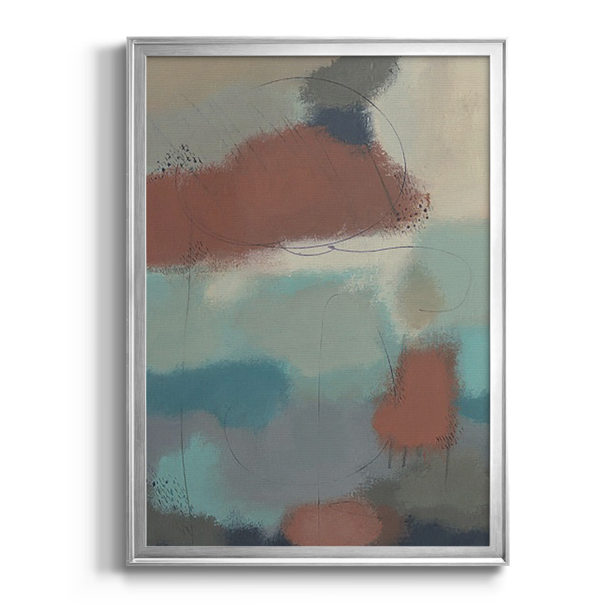 Floating By II - Modern Framed Canvas Print