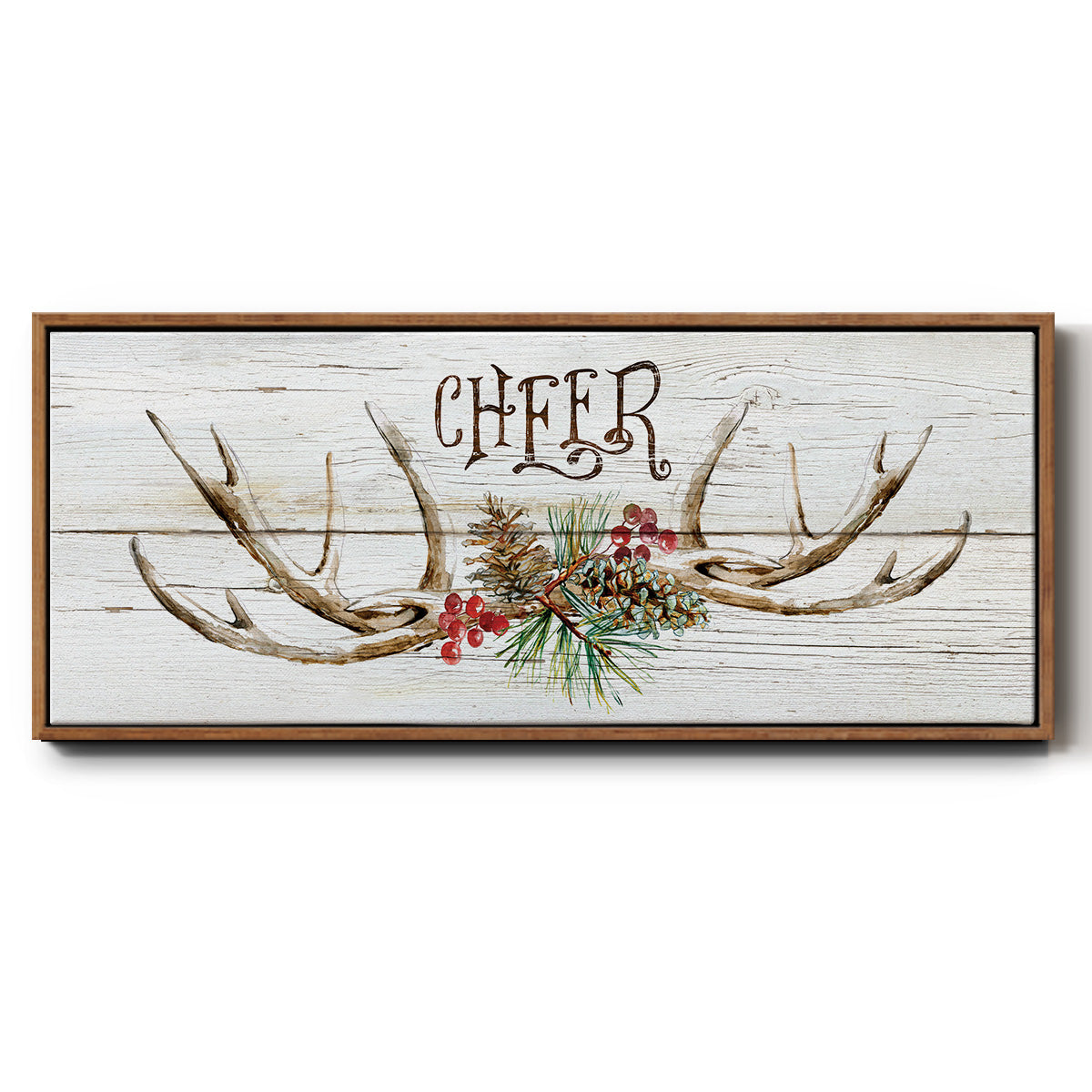 Rustic Cheer - Floater Framed Canvas Print