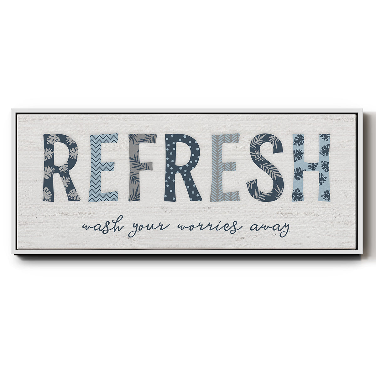 Refresh - Floater Framed Canvas Print