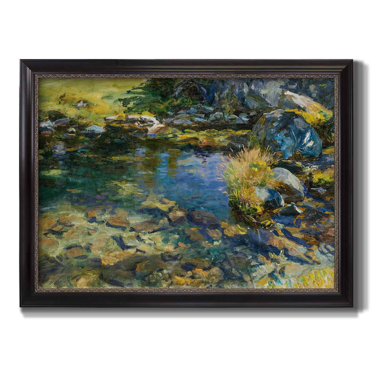 Alpine Pool - Ornate Framed Canvas Print