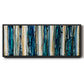 Blue Streaks - Floater Framed Canvas Print