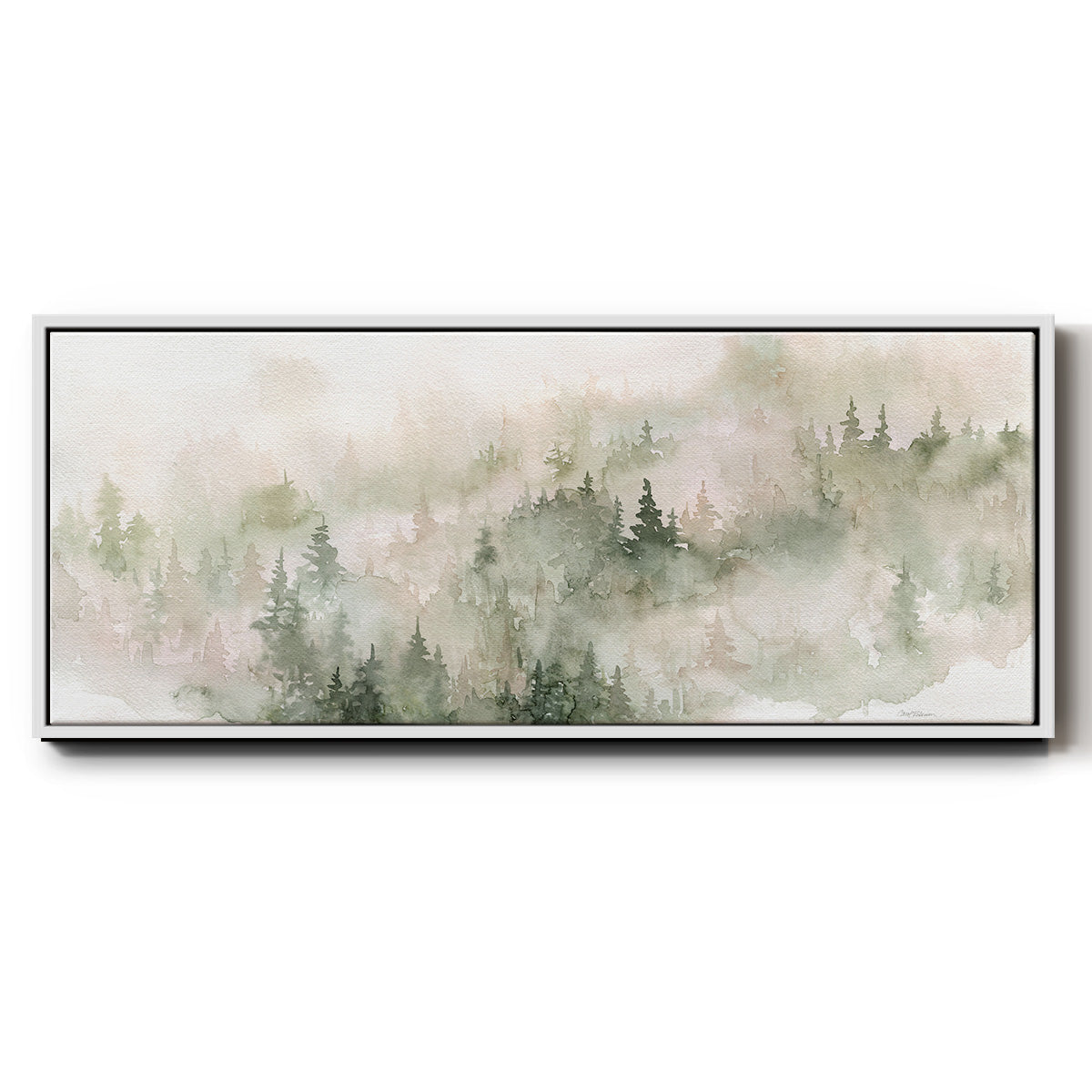 Misty Mountain Sides - Floater Framed Canvas Print